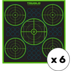 Truglo - Pašlīmējošie šaušanas mērķi TruSee - 5-Bull - 305 x 305 mm - Fluorescējošs zaļš - 6 gab - TG-TG13A6