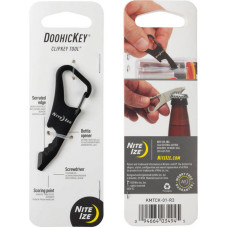 Nite Ize - Karabīne ar instrumentu komplektu DoohicKey ClipKey Tool - Tērauds - Melns - KMTCK-01-R3