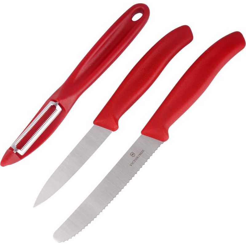Victorinox - Swiss Classic grie&scaron;anas nažu komplekts ar mizotāju - 3 gab - Sarkans - 6.7111.31
