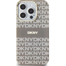 Dkny PC|TPU Repeat Pattern Tonal Stripe Magsafe Case for iPhone 14 Pro Beige