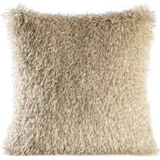 Dekoratīvā spilvendrāna 45x45 Sana, samts ar bēšu šalli