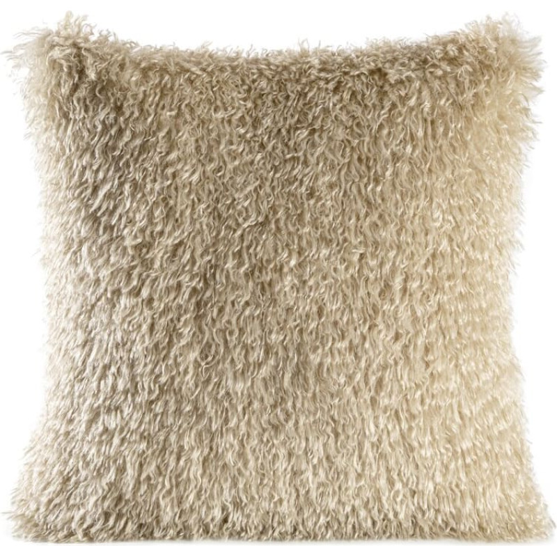 Dekoratīvā spilvendrāna 45x45 Sana, samts ar bēšu šalli