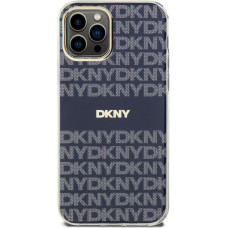 Dkny PC|TPU Repeat Pattern Tonal Stripe Magsafe Case for iPhone 12|12 Pro Blue