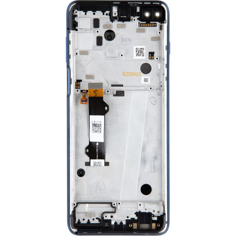 Motorola G 5G Plus LCD Display + Touch Unit + Front Cover Blue (Service Pack)