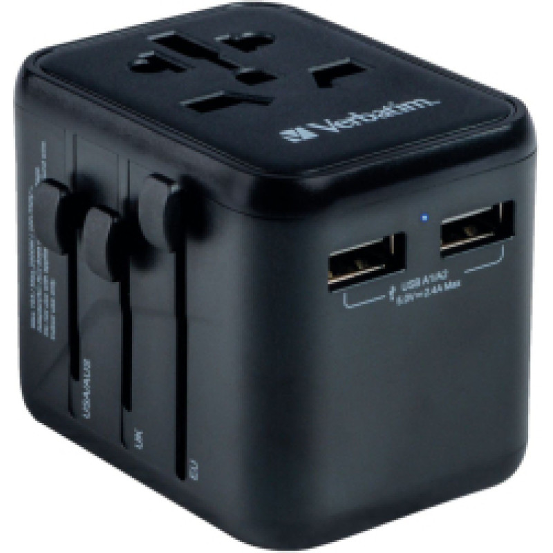 Adapteris Verbatim Universal Travel 2 x USB