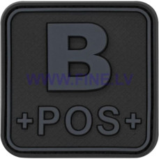 JTG Bloodtype Square Rubber Patch B Pos