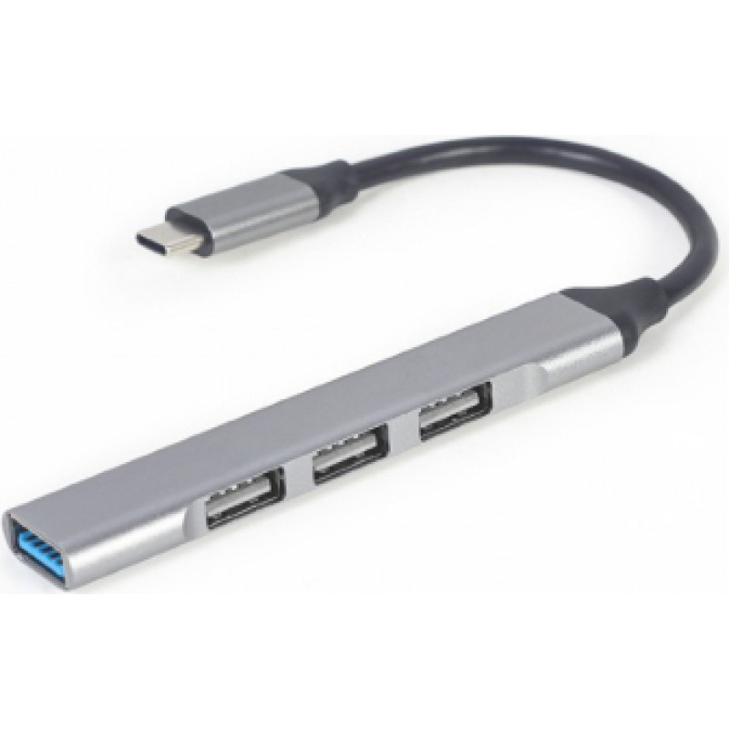 USB Centrmezgls Gembird USB Type-C 4-port Silver