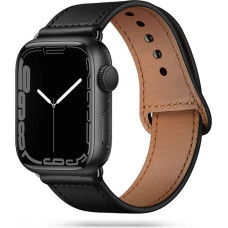 Tech-Protect LeatherFit Strap for Apple Watch 4 | 5 | 6 | 7 | 8 | 9 | SE | Ultra 1 | 2 (42|44|45|49 mm) - Black