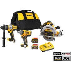 Dewalt-Maszyny akumulators Combo komplekts DCD999 + DCF892 + DCS573 18V Li-Ion XR 2x6.0Ah/54V FlexVolt, soma, DeWalt [DCK324T2-QW]