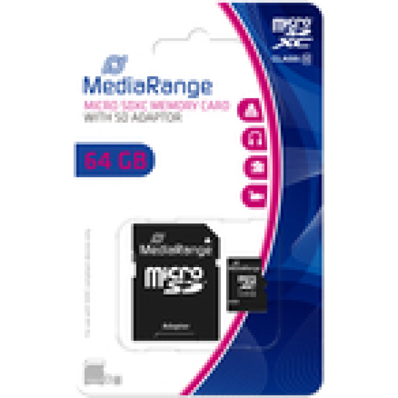 Mediarange 64 GB microSDXC  memory card (black  Class 10)