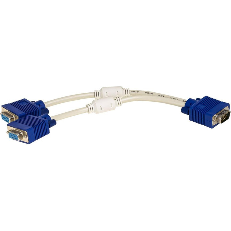 Akyga adapter with cable AK-AD-20 VGA (m) | 2x VGA (f) 2x 15cm