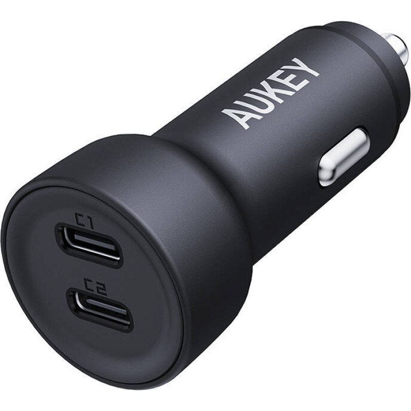 Wall charger Aukey CC-Y23, 2xUSB-C, 65W (black)