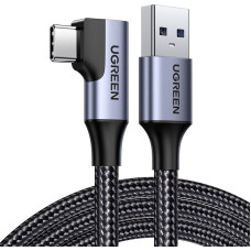 Angle cable USB to USB-C UGREEN US385, 3A, 1m (black)