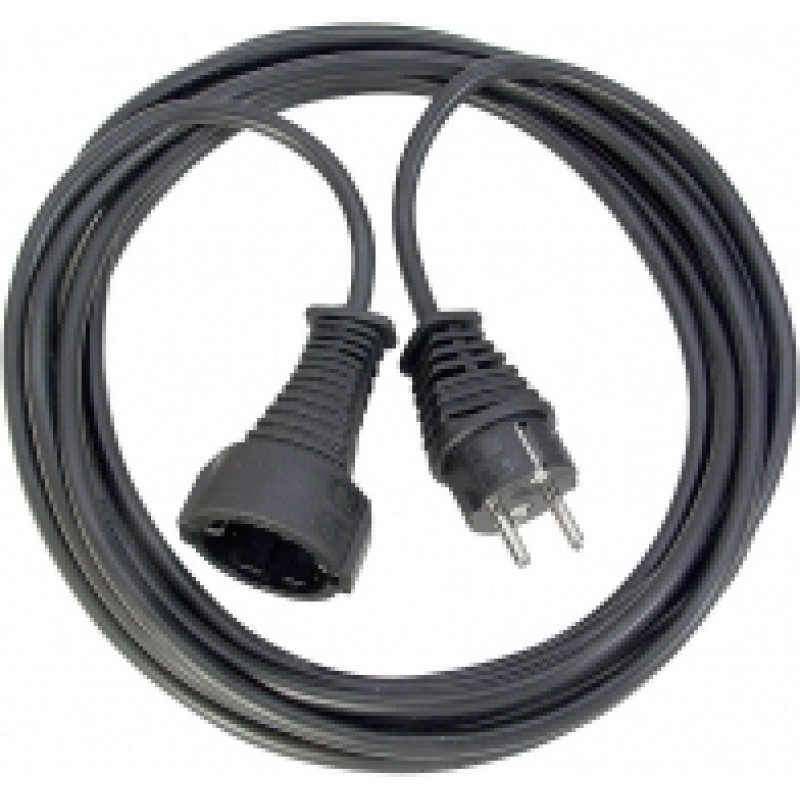 Brennenstuhl earthed extension cable straight CEE 7|7 -  CEE 7|4 (Schuko)  5m   black