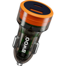 BWOO 38W fast transparent car charger BO-CC85 QC 18W + PD 20W