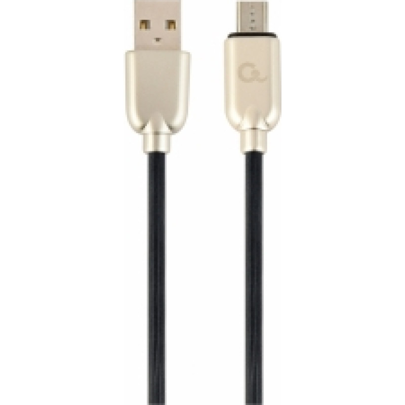 Gembird USB Male - Micro USB Male Premium rubber 1m Black