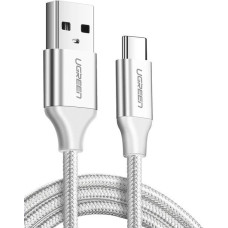 Nickel-plated USB-C cable QC3.0 UGREEN 2m (white)