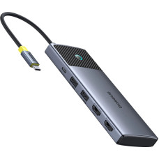 HUB Baseus Metal Gleam Series II 7in1 USB-C - USB-C PD100W | 2x USB-A | 2x HDMI 4K | USB-A 3.0 | USB-C 3.0