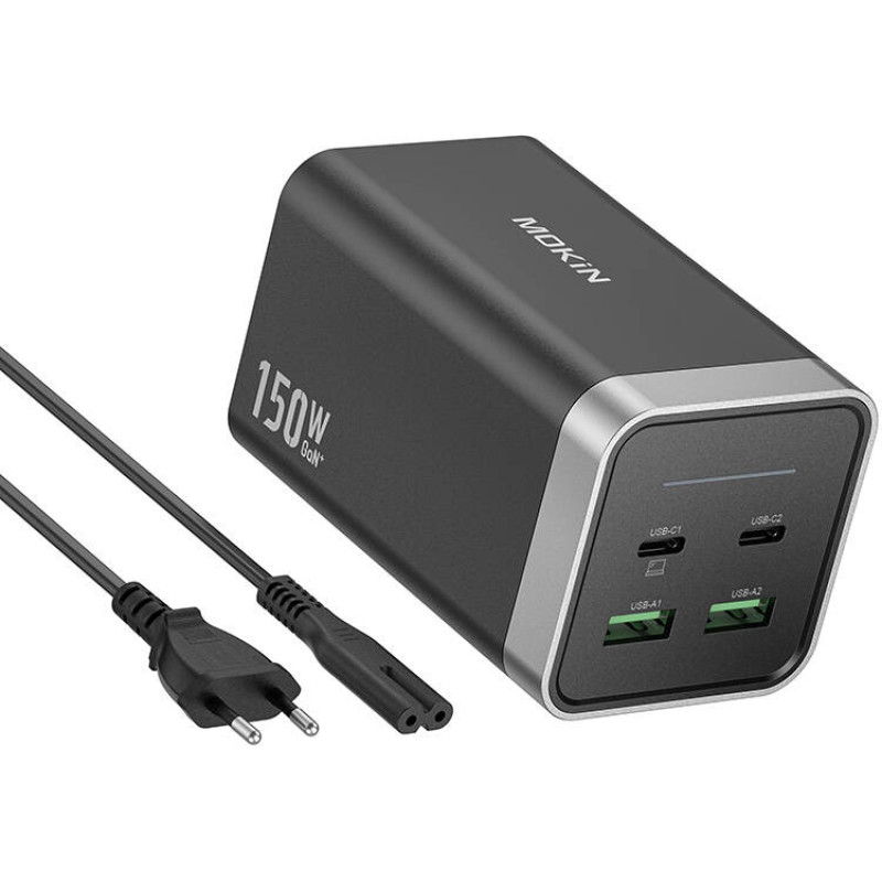 Mokin Charger MOKiN PD150W 2xUSB-C 2xUSB-A (black)