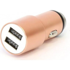 Omega OUCC2MBL auto lādētājs| 2x USB-A | 2.1A | 12V - 24V | rozā zelts