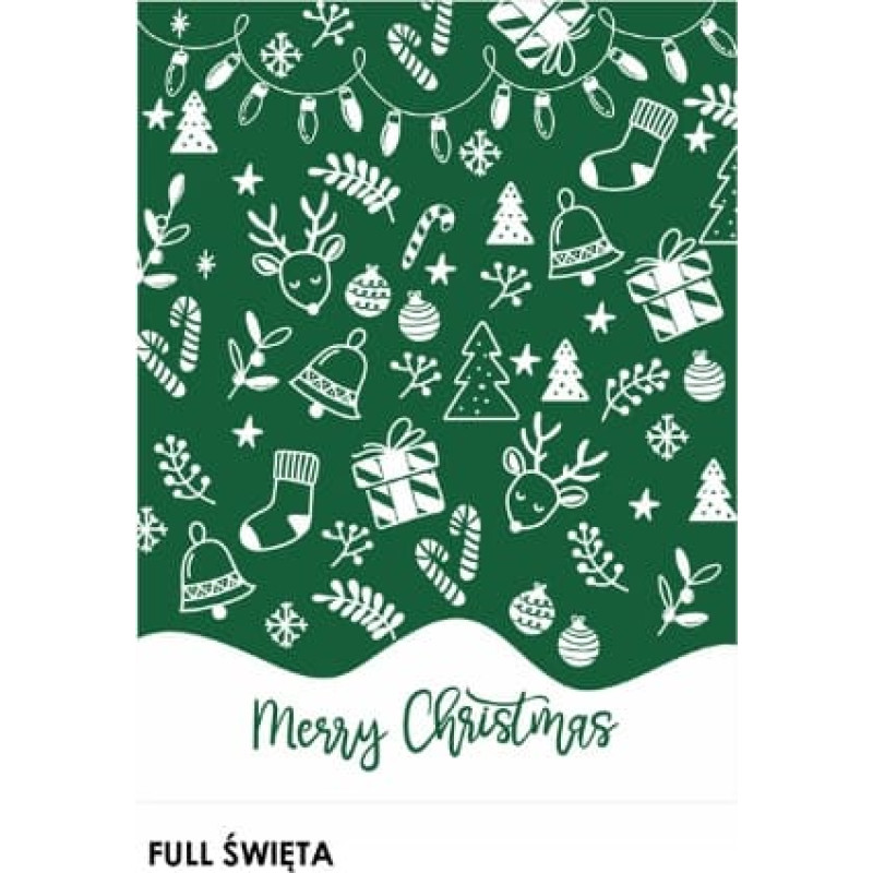 Akrila kokvilnas sega 150x200 Christmas Full Christmas green Glamour