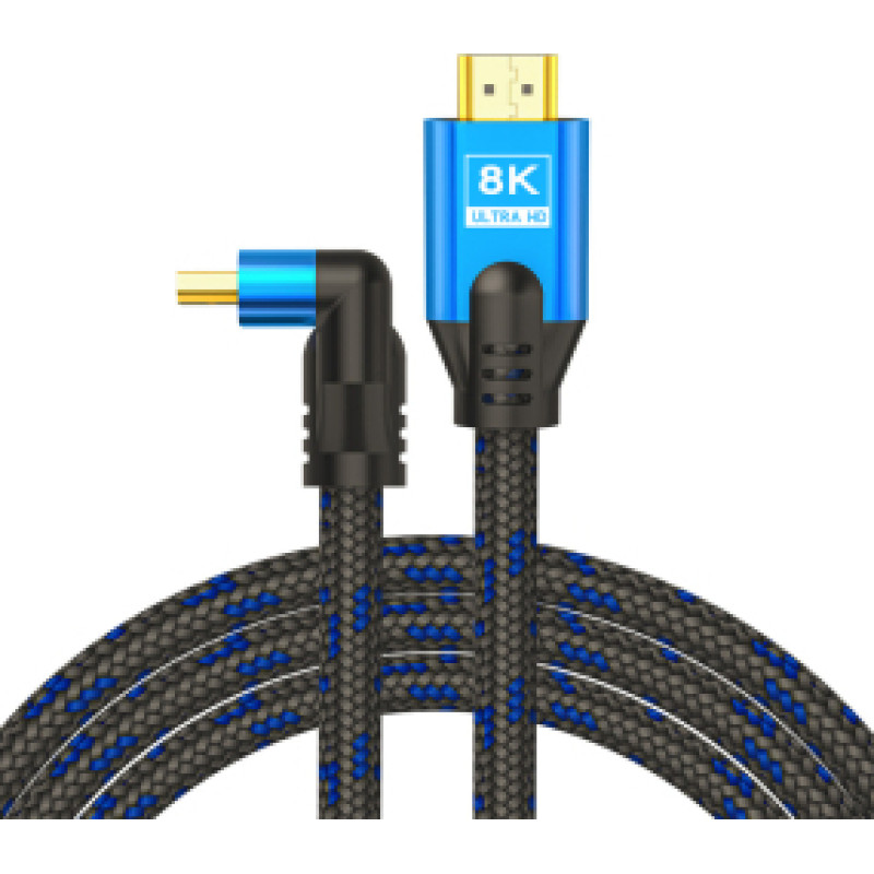 Kabelis Savio HDMI Male - HDMI Male 5m 8K Blue