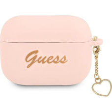 Guess GUAPLSCHSP AirPods Pro cover różowy|pink Silicone Charm Heart Collection