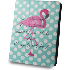 Universal case Flamingo and dots for tablet 9-10