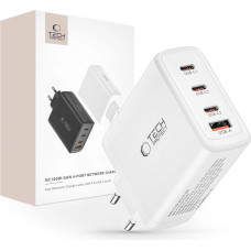 Tech-Protect NC100W-GAN charger GaN 3x USB-C PD 100W | USB-A QC 3.0 - white