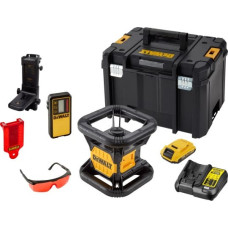 Dewalt-Maszyny ar akumulatoru darbināms rotējošs lāzers 45/450m ar sarkanu staru, 18V Li-Ion 1x2.0Ah, DeWalt [DCE074D1R-QW]