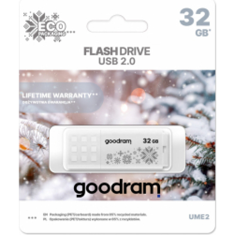 Zibatmiņa GoodRam USB UME2 32GB WINTER White