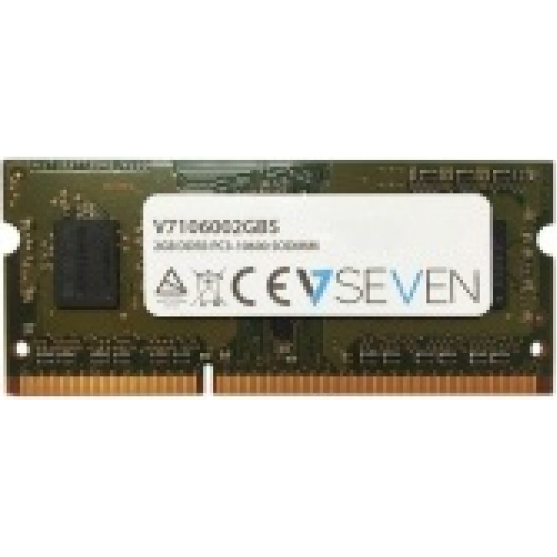 V7 - DDR3 - 2 GB - SO DIMM 204- PIN - 1333 MHz | PC3- 10600 - unbuffered - not- ECC (V7106002GBS)