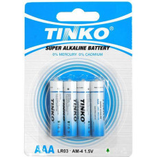 Tinko Alkaline battery TINKO AAA|LR3 4pcs|blister.