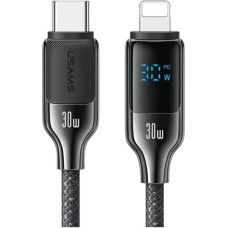 USAMS Kabel USB-C na Lightning 30W 1,2m   Digital Display Zinc Alloy Fast Charging Data Cable HX Series SJ741USB01 (US-SJ741)