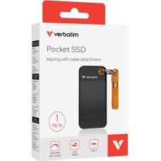 Verbatim Dysk SSD 1TB - brelok do kluczy  z kablem USB 3.2 gen.2 czarno-pomarańczowy|black-orange 32193