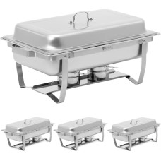 Royal Catering Bufetes bain-marie pārtikas sildītājs pastai GN 1/1 7,5 l STEEL - komplektā 4 gab.