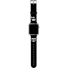 Karl Lagerfeld Karl and Choupette Watch Strap for Apple Watch 42|44mm Black