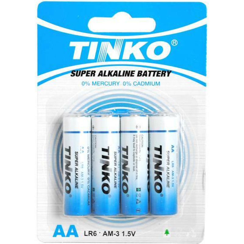 Tinko Alkaline battery TINKO AA|LR6 4pcs|blister.