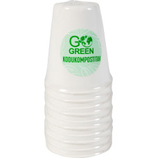 Gogreen Kompostējamās cukurniedru glāzes 250ml 10 gab.| 0,09kg