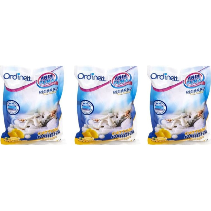 Ordinett Mitruma absorbētāja papildinājums 3 gab. x 450g citrons