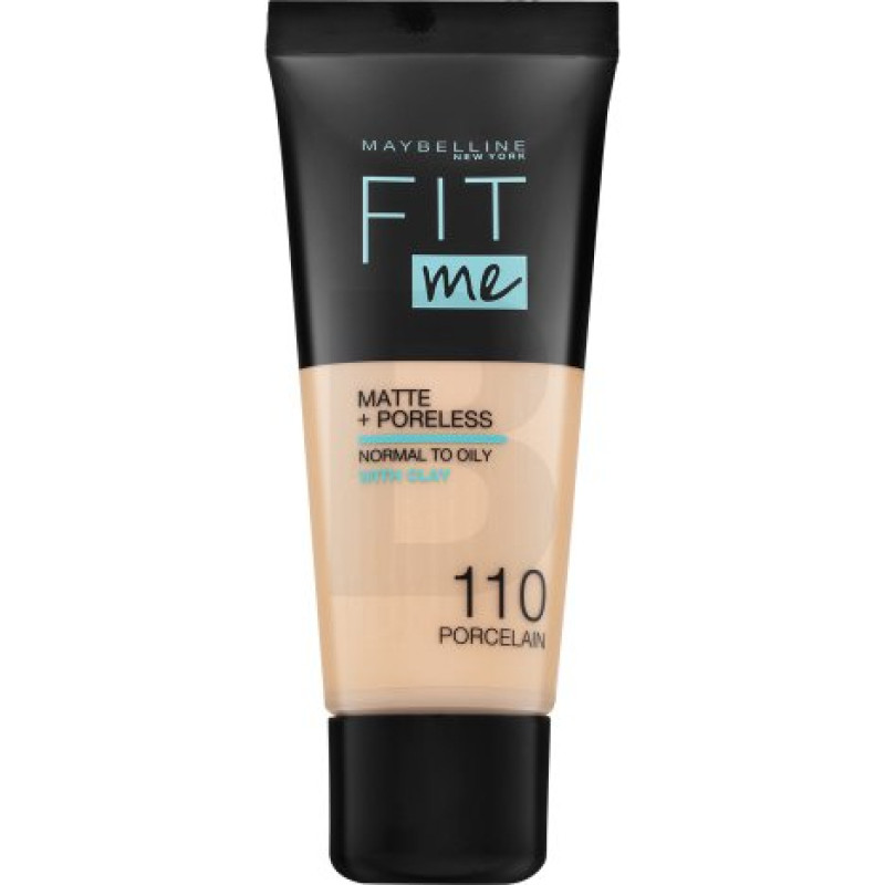 Maybelline Fit Me! Foundation Matte + Poreless 110 Porcelain matējošs šķidrais make-up 30 ml
