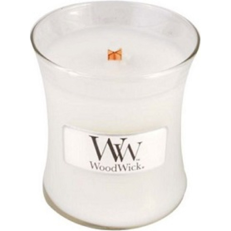 Woodwick Island Coconut scented candle with wooden wick 85 g