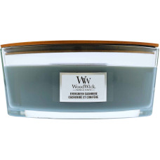 Woodwick Evergreen Cashmere scented candle with wooden wick 453,6 g