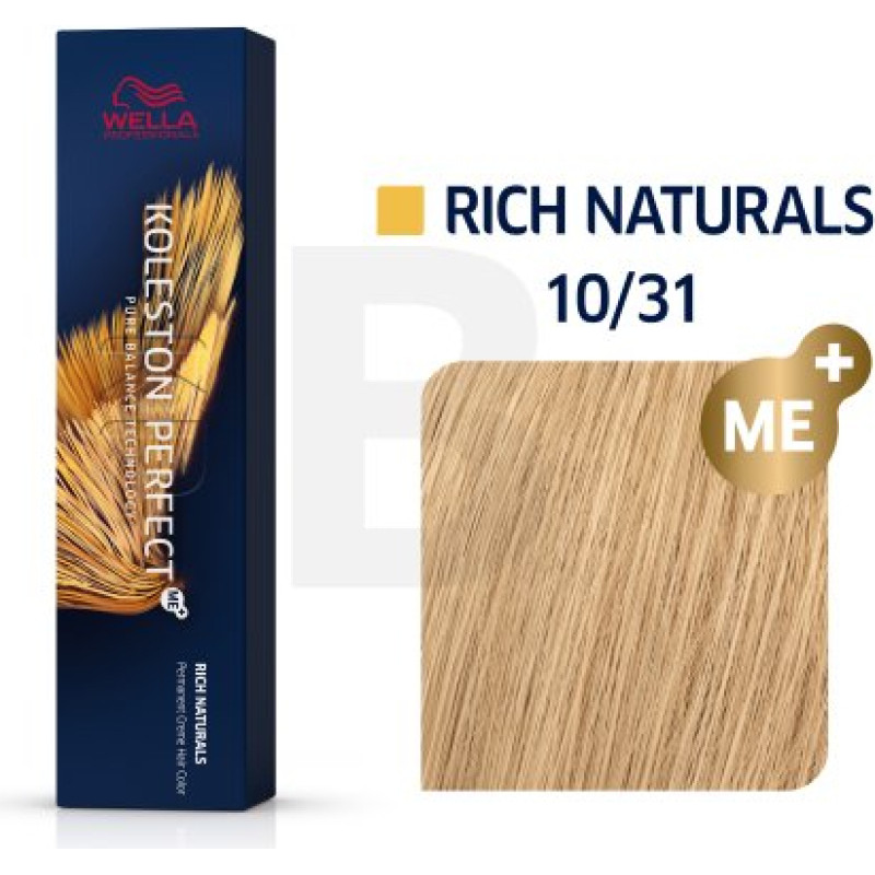 Wella Professionals Koleston Perfect Me+ Rich Naturals profesionāla permanentā matu krāsa 10|31 60 ml