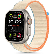 TECH-PROTECT NYLON APPLE WATCH 6 | 7 | 8 | 9 | 10 | SE (40 | 41 | 42 MM), KRĒMKRĀSAINS