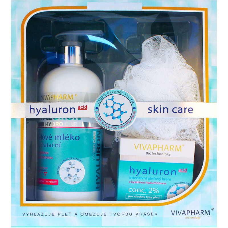 Vivapharm Vivaco Hyaluron Acid Care SET SG 200ml + Face Cream 100ml + BL 200ml