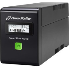 Powerwalker UPS line-interactive 600VA 2X PL 230V, pure sine wave, RJ11|45 IN|OUT, USB, LCD