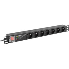 Power strip PDU rack 19 inch 1U 16A 7X 230V PL SPD-3MP 2m black