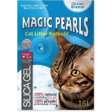 Placek Silikona smiltis kaķu tualetei : MAGIC PEARLS Ocean Breeze 16L