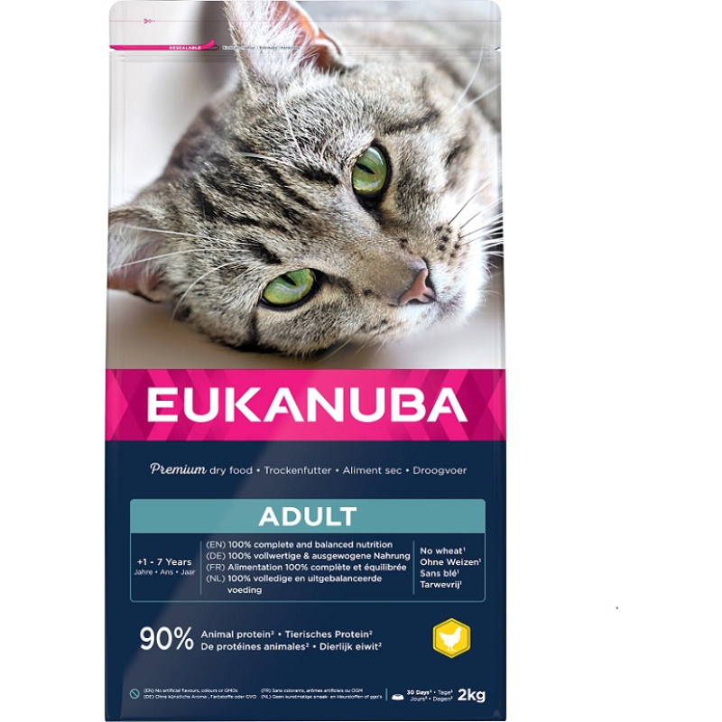 Eukanuba Sausā barība kaķiem - Eukanuba CAT Adult TOP CONDITION 1+ Chicken 2 kg